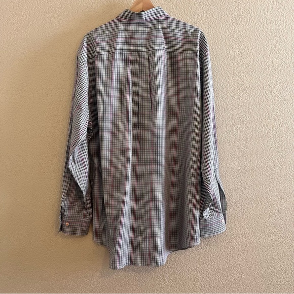 Peter Millar Gingham Pattern Long Sleeve Button Down Shirt Size XL - Picture 9 of 12